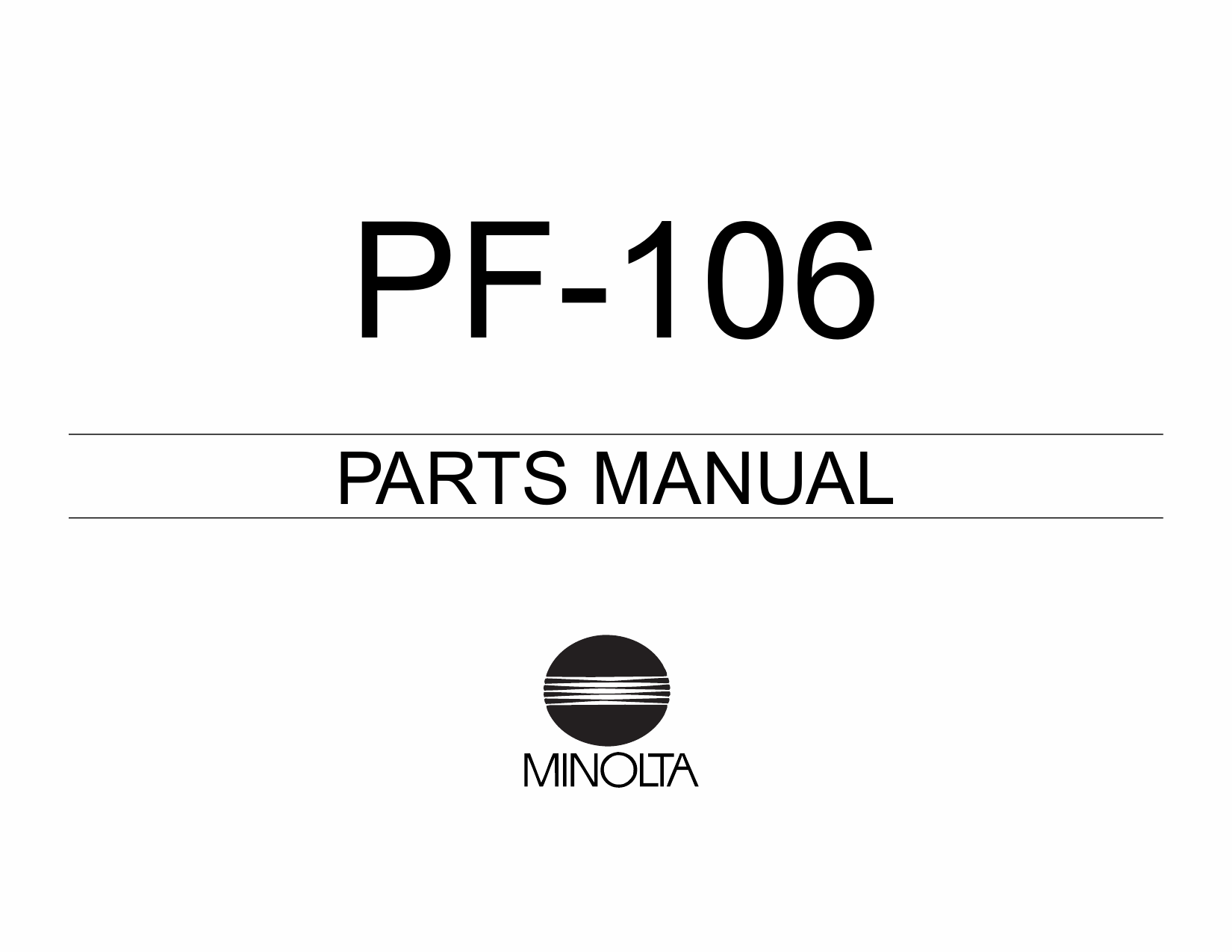 Konica-Minolta Options PF-106 Parts Manual-1